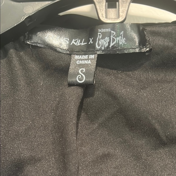 Dolls Kill corpse Bride quilted hooded Blue Butterfly Jacket small women’s - Picture 4 of 6